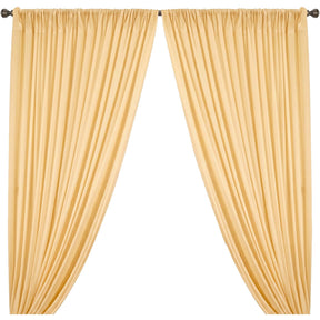 Yorkshire Natural Linen Rod Pocket Curtains Banana Image 1
