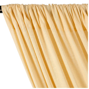 Yorkshire Natural Linen Rod Pocket Curtains Banana Image 2