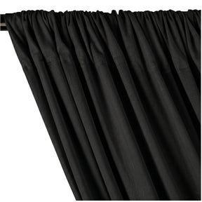 Yorkshire Natural Linen Rod Pocket Curtains Black Image 2