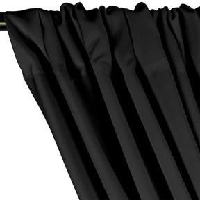 Polyester Poplin Rod Pocket Curtains (60 Inch) Black Image 2