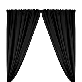 Polyester Poplin Rod Pocket Curtains (60 Inch) Black Image 1