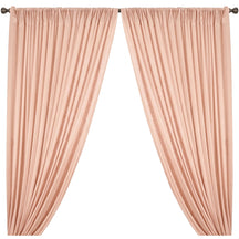 Yorkshire Natural Linen Rod Pocket Curtains Blush Image 1