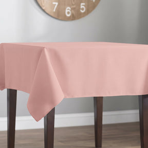 Polyester Poplin Rectangular Table Cloth Covers (60 Inch) Blush Image 2