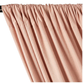 Yorkshire Natural Linen Rod Pocket Curtains Blush Image 2