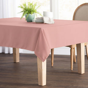 Polyester Poplin Rectangular Table Cloth Covers (60 Inch) Blush Image 1