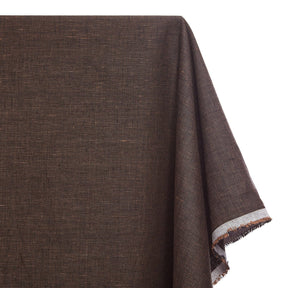 7 Oz Yarn Dyed Two Tone Linen Fabric SV580333 Brown / Black 2