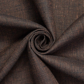 7 Oz Yarn Dyed Two Tone Linen Fabric SV580333 Brown / Black 1