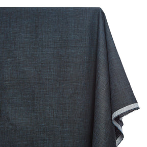 7 Oz Yarn Dyed Two Tone Linen Fabric SV580332 Black / Teal 2