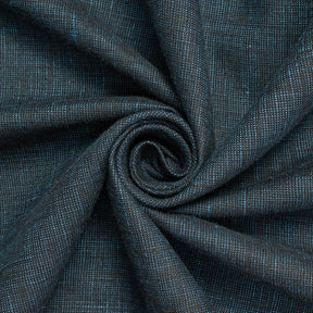 7 Oz Yarn Dyed Two Tone Linen Fabric SV580332 Black / Teal 1