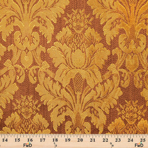 Extra Wide Floral Damask Upholstery Jacquard Fabric SV577414 Bronze / Gold 5