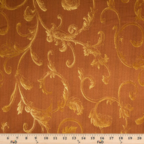 Extra Wide Vine Upholstery Jacquard Fabric SV577416 Bronze / Gold 5