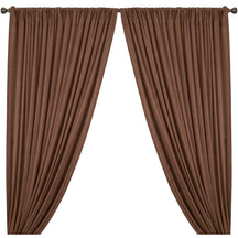 Yorkshire Natural Linen Rod Pocket Curtains Brown Image 1