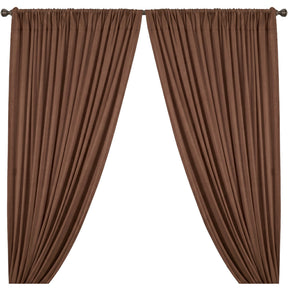 Yorkshire Natural Linen Rod Pocket Curtains Brown Image 1