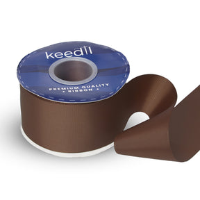 Keedil Grosgrain Ribbon Solid 2 25 Inch SV580552 Brown 1