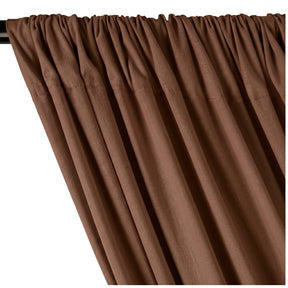 Yorkshire Natural Linen Rod Pocket Curtains Brown Image 2