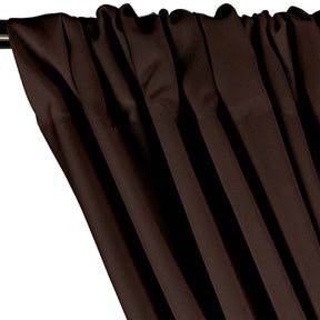 Polyester Poplin Rod Pocket Curtains (60 Inch) Brown Image 2