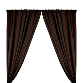 Polyester Poplin Rod Pocket Curtains (60 Inch) Brown Image 1