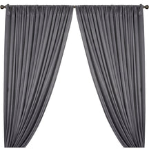 Yorkshire Natural Linen Rod Pocket Curtains Charcoal Grey Image 1