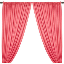 Yorkshire Natural Linen Rod Pocket Curtains Coral Image 1