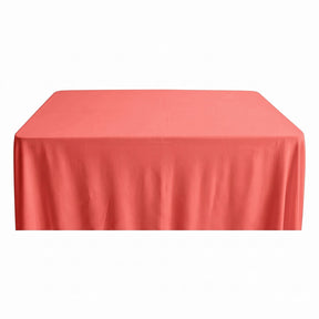 Rayon Challis Rectangular Table Cloth Covers Coral Image 1