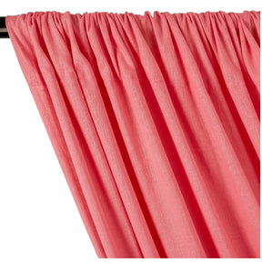 Yorkshire Natural Linen Rod Pocket Curtains Coral Image 2