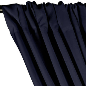 Polyester Poplin Rod Pocket Curtains (60 Inch) Dark Navy Image 2