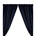 Polyester Poplin Rod Pocket Curtains (60 Inch) Dark Navy Image 1