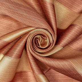 Extra Wide Striped Upholstery Jacquard Fabric SV577674 Bronze / Gold A2