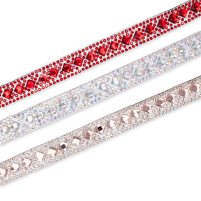 Geometric Rhombus Diamond Resin Rhinestone Iron On Trim Group
