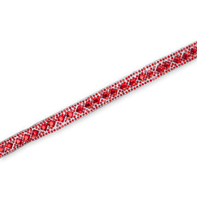 Geometric Rhombus Diamond Resin Rhinestone Iron On Trim SV581441 Red 1