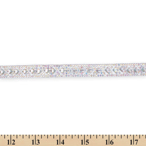 Geometric Rhombus Diamond Resin Rhinestone Iron On Trim SV581439 Silver 3