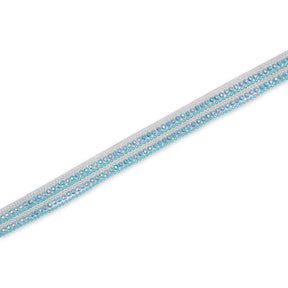 Multi Chain Geometric Diamond Resin Rhinestone Iron On Trim SV581444 Turquoise 1