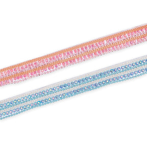 Multi Chain Geometric Diamond Resin Rhinestone Iron On Trim Group