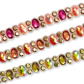 Oval Resin Rhinestone Iron On Trim Group
