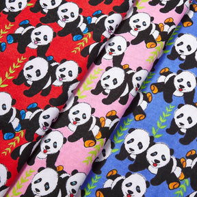 Panda Printed Cotton Flannel Fabric Group