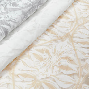Leafy Bloom Extra Wide Burnout Polyester Rayon Damask Jacquard On Voile Fabric Group