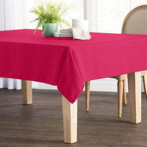 Polyester Poplin Rectangular Table Cloth Covers (60 Inch) Fuchsia Image 1