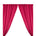 Polyester Poplin Rod Pocket Curtains (60 Inch) Fuchsia Image 1