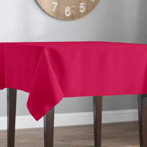 Polyester Poplin Rectangular Table Cloth Covers (60 Inch) Fuchsia Image 2