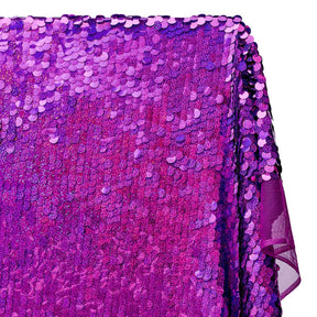 Paillette Circle Sequins On Mesh Fabric SV582531 Holographic Fuchsia Image A1