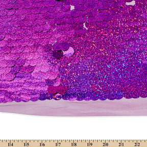 Paillette Circle Sequins On Mesh Fabric SV582531 Holographic Fuchsia Image A9