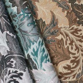 Leafy Extra Wide Metallic Upholstery Jacquard Fabric Group