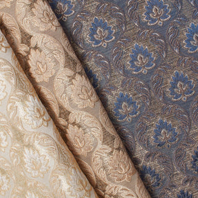 Medallion Extra Wide Metallic Damask Upholstery Jacquard Fabric Group