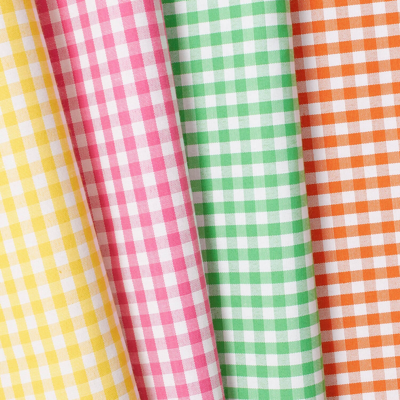 1/8 Inch Gingham Check Polyester Cotton Poplin Fabric Group Image