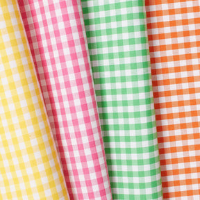 1/8 Inch Gingham Check Polyester Cotton Poplin Fabric Group Image