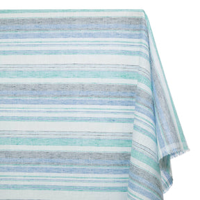 Multi Stripe Polyester Cotton Linen Look Fabric SV580926 Royal Blue 1
