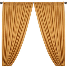 Yorkshire Natural Linen Rod Pocket Curtains Gold Image 1