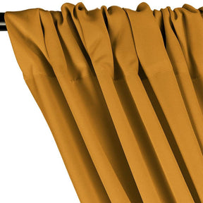 Polyester Poplin Rod Pocket Curtains (60 Inch) Gold Image 2