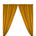 Polyester Poplin Rod Pocket Curtains (60 Inch) Gold Image 1