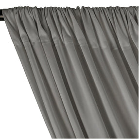 Polyester Poplin Rod Pocket Curtains (60 Inch) Grey Image 2
